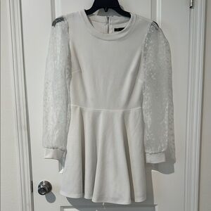 White floral crystal doll dress